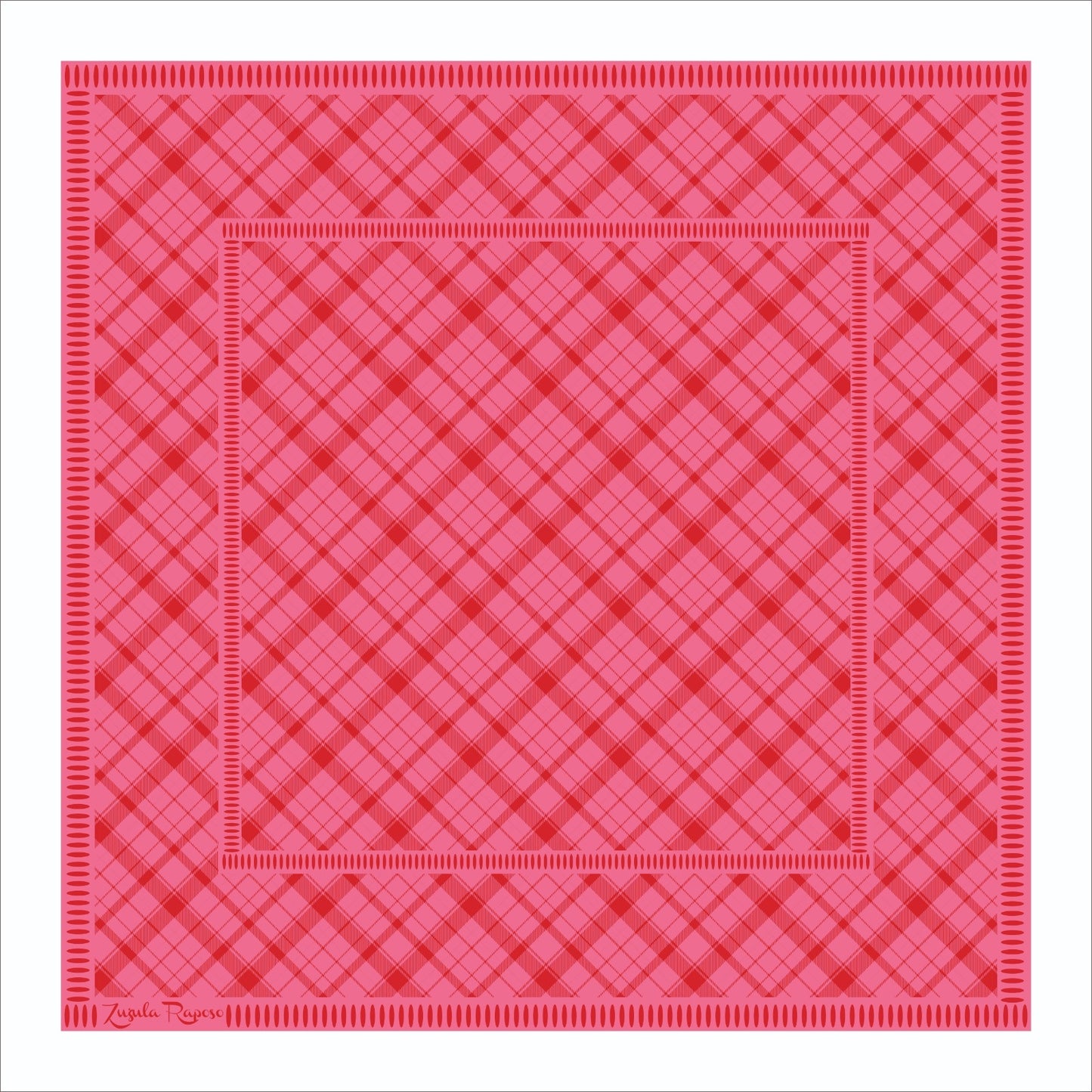 Guardanapo Xadrez Rosa