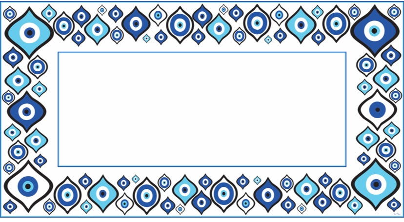 Toalha de Mesa - Olho Grego - 2,77m x 1,56m