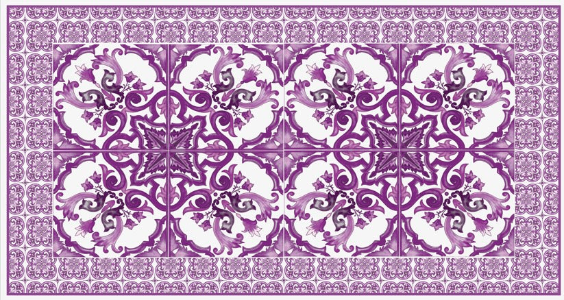 Toalha de Mesa Retangular DG Lilaz - 3,48mx1,84m