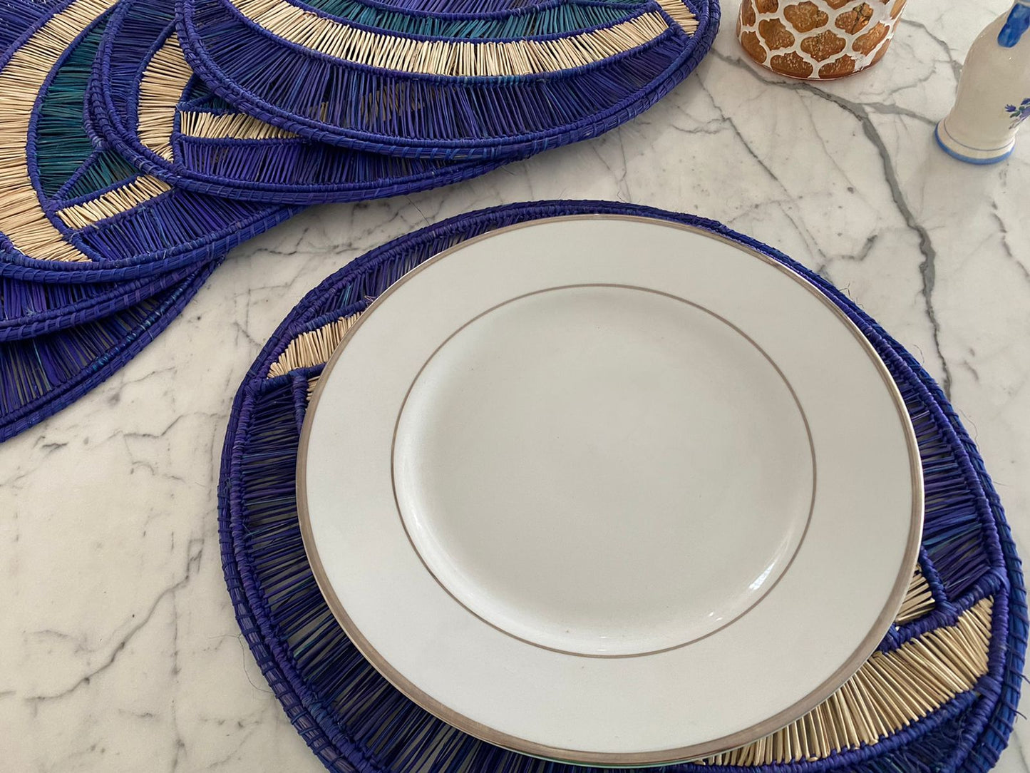 Souplat em palha natural Olho Grego