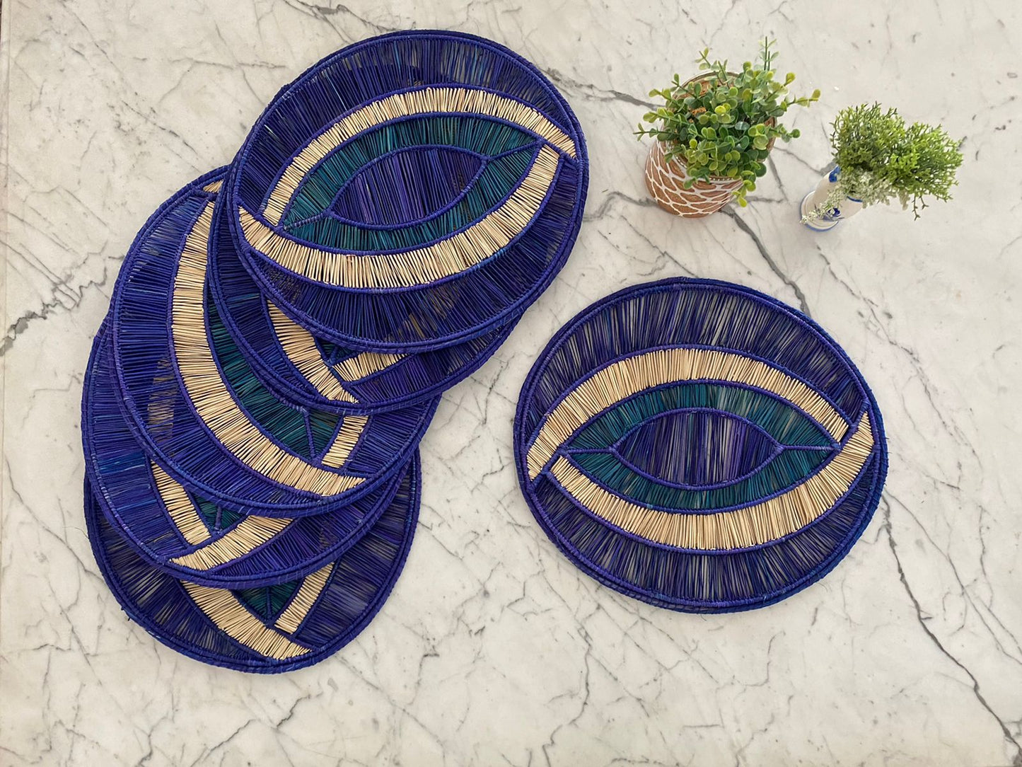 Souplat em palha natural Olho Grego