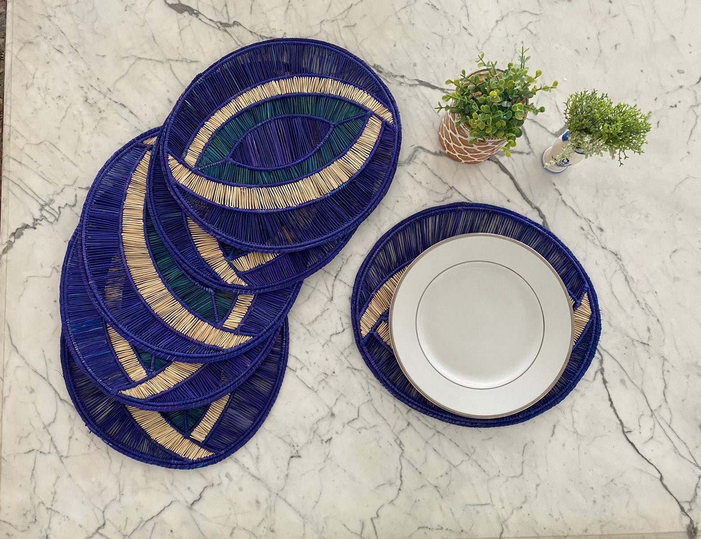 Souplat em palha natural Olho Grego
