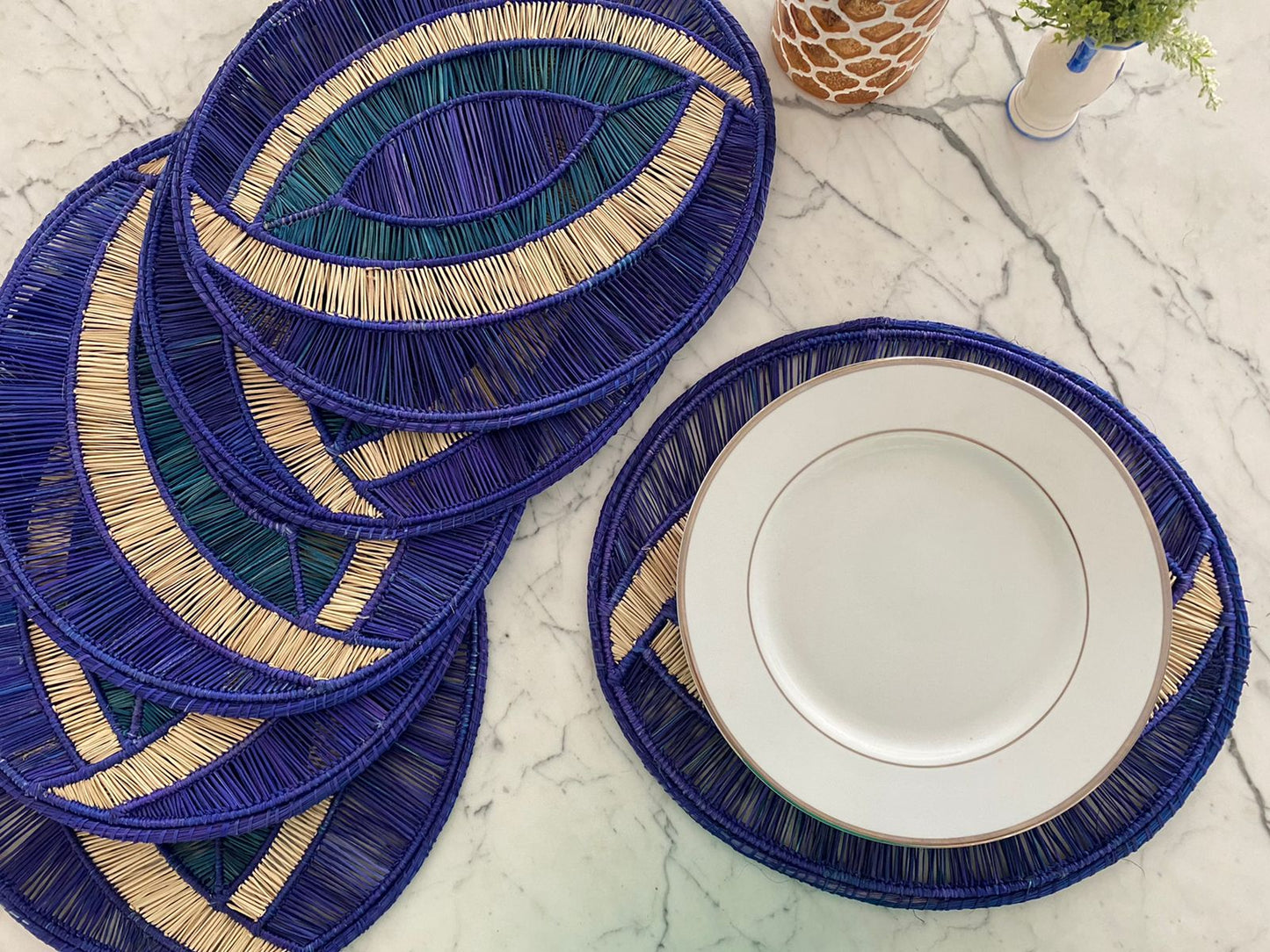 Souplat em palha natural Olho Grego