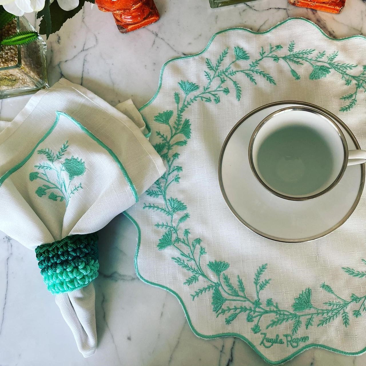 Souplat Bordado Verde