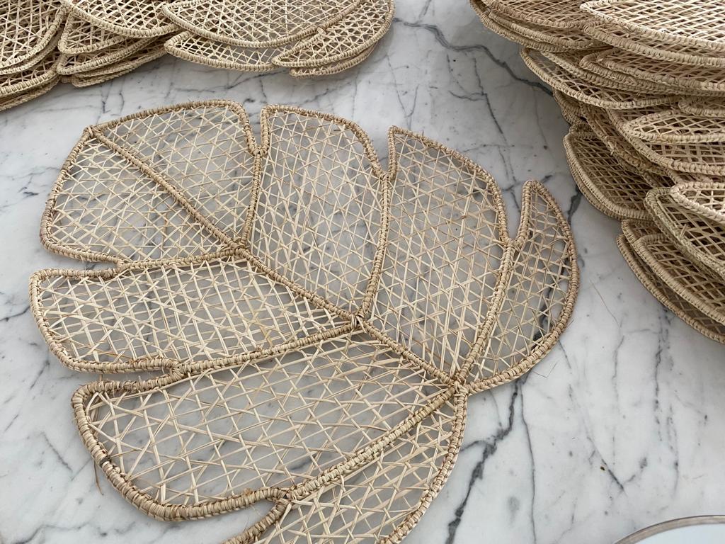 Souplat em palha natural Folha