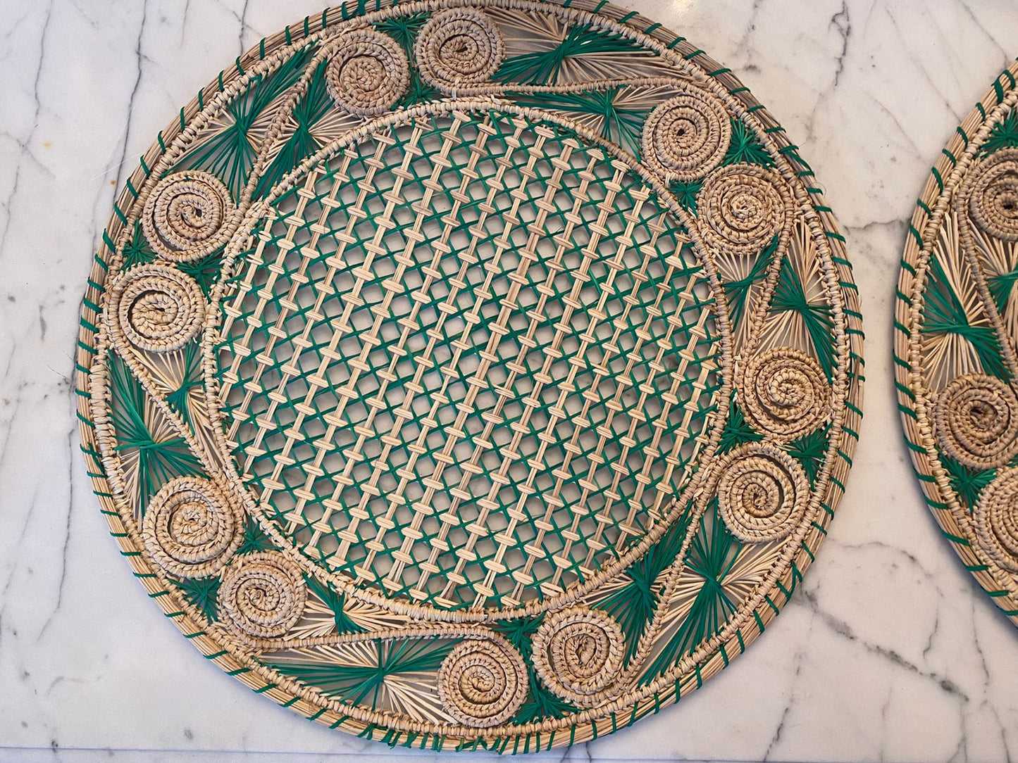 Souplat Palha Natural Arabesco Verde
