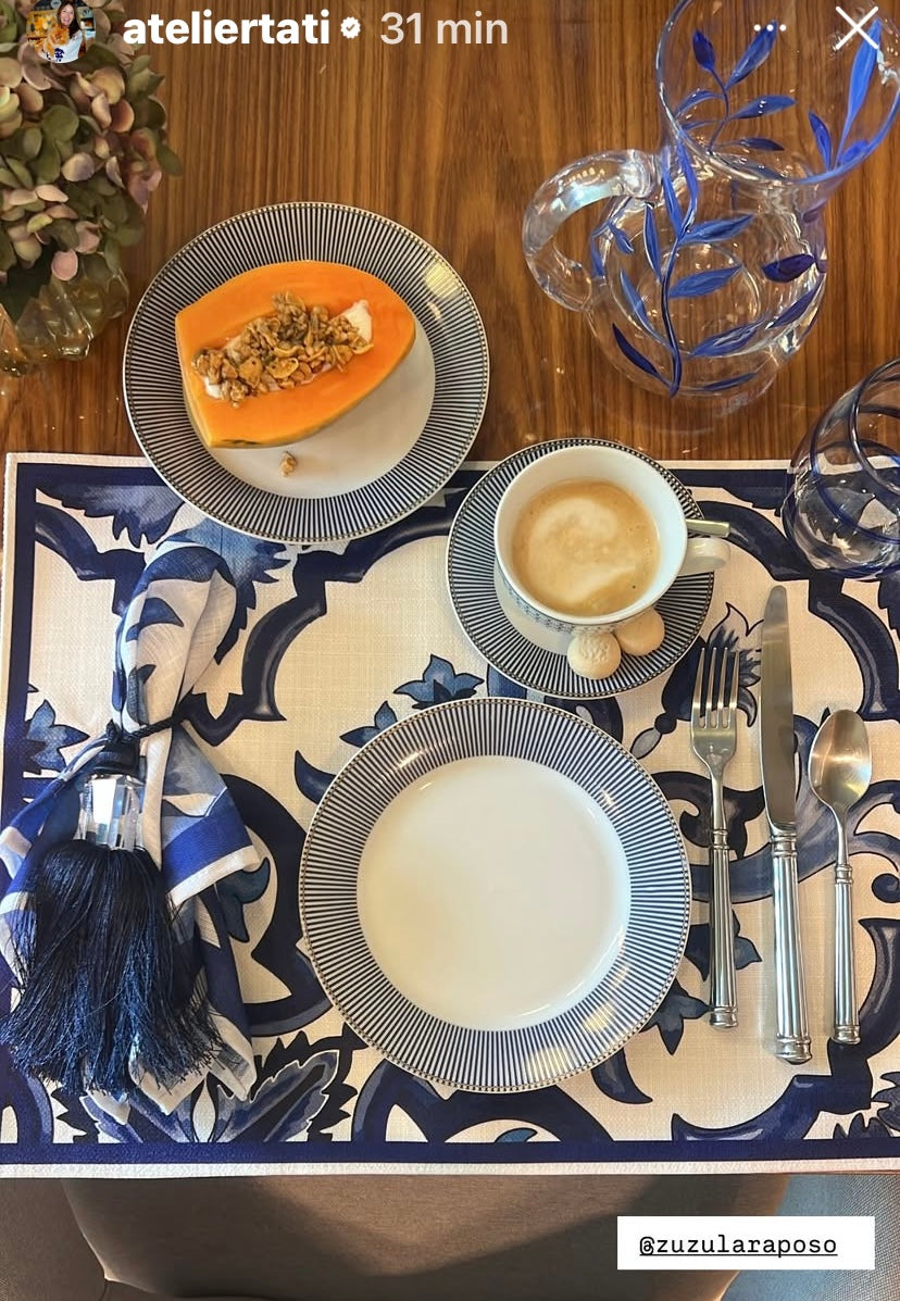 Americano DG arabescos azul