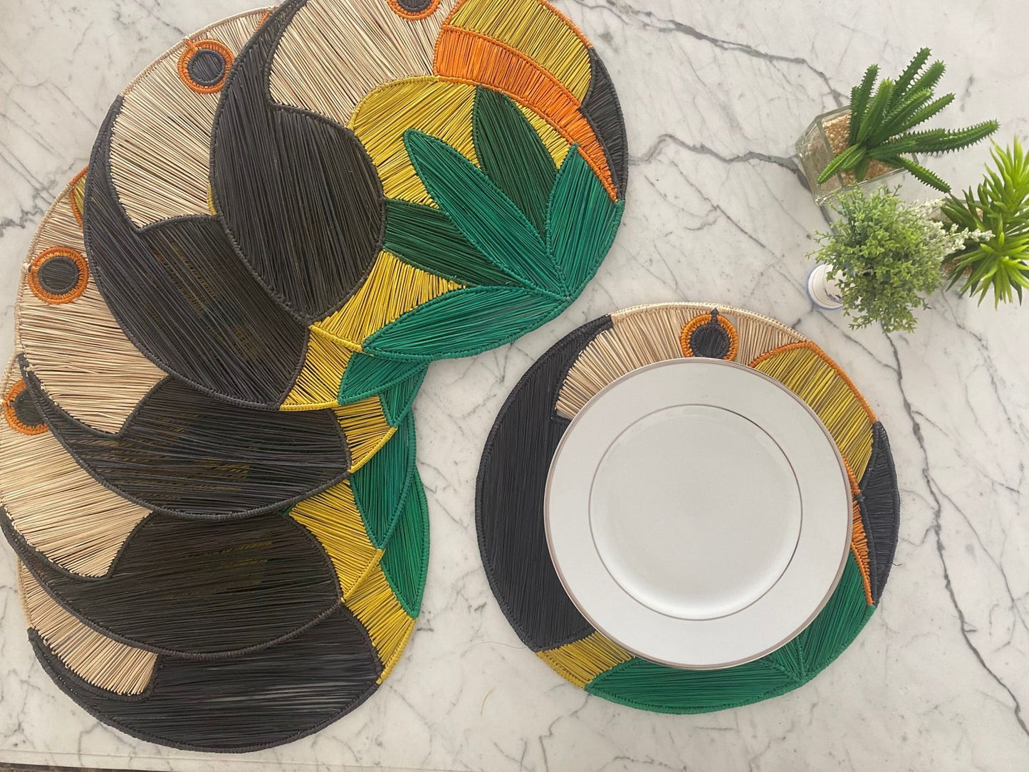Souplat em palha natural Tucano - Conjunto com 2 unidades