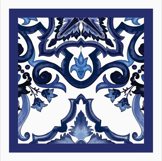 Guardanapo DG arabesco azul