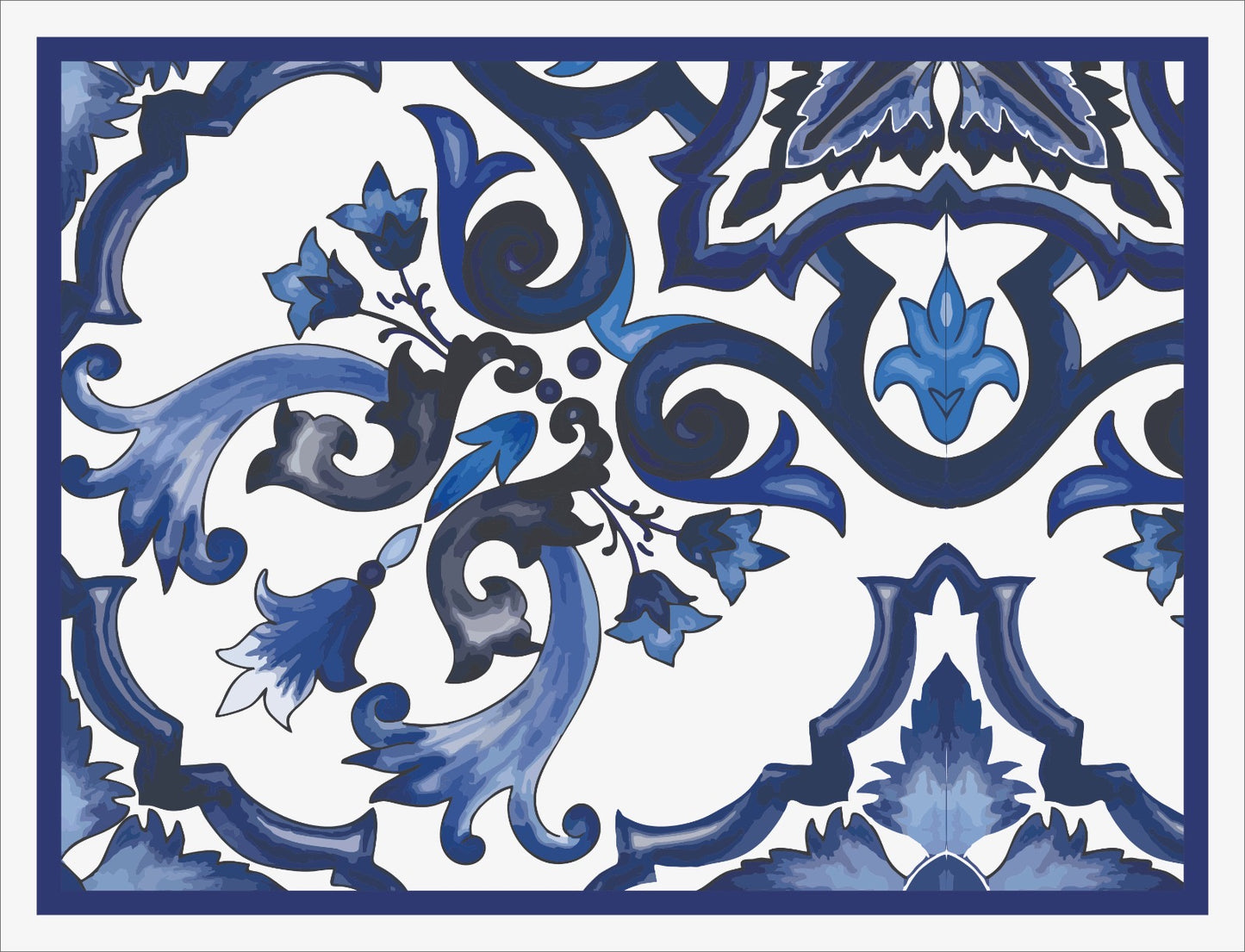 Americano DG arabescos azul