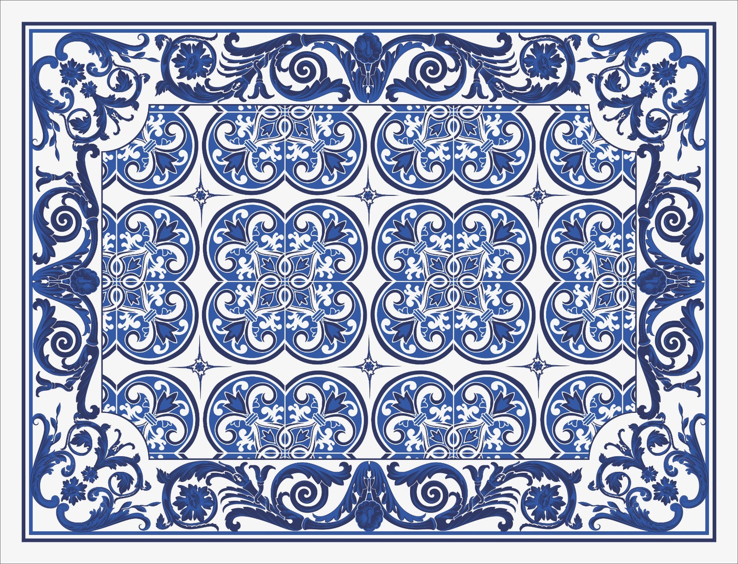 Americano DG arabesco Azul