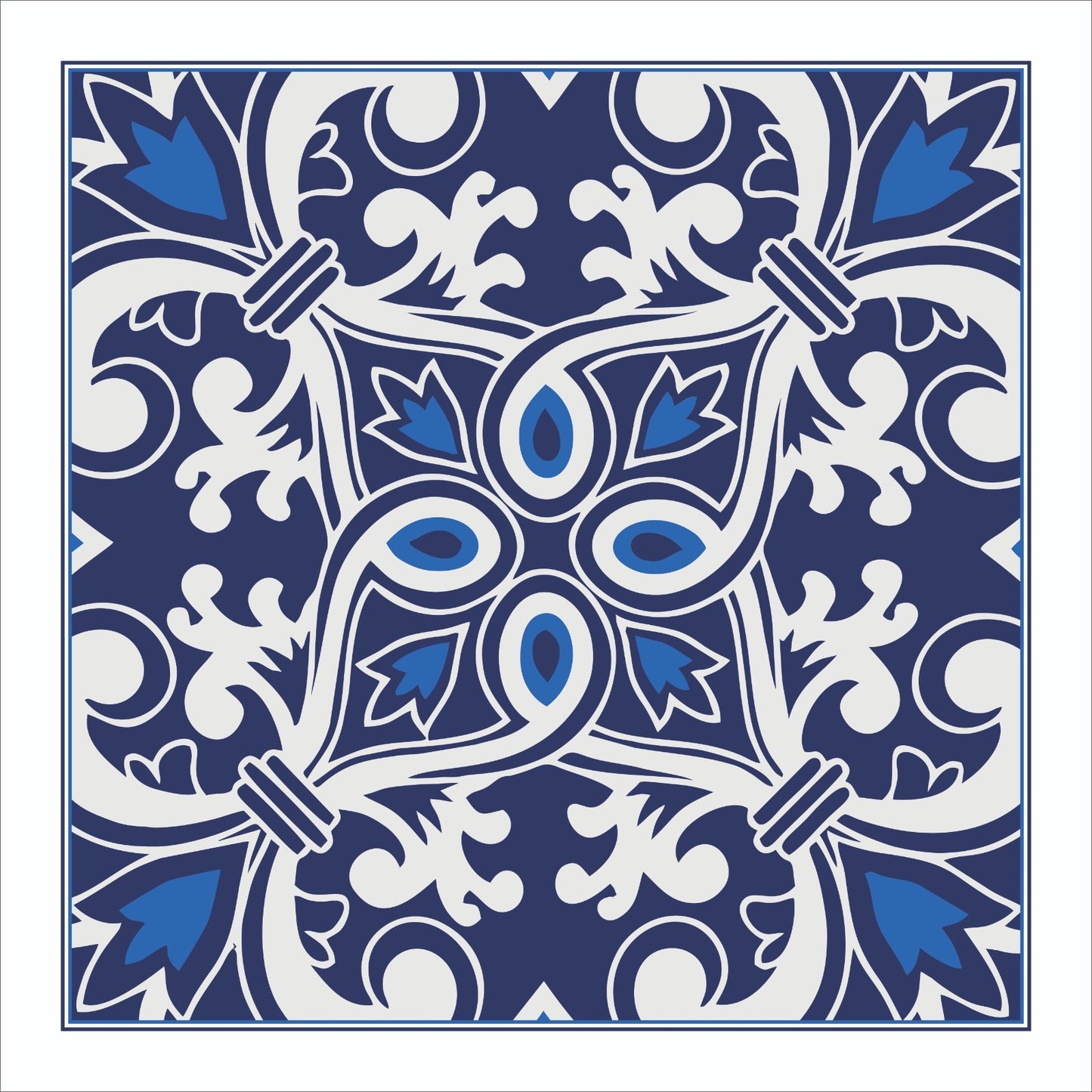 Guardanapo DG arabesco Azul