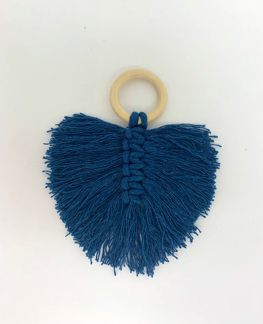 Porta Guardanapo Macrame Azul Marinho