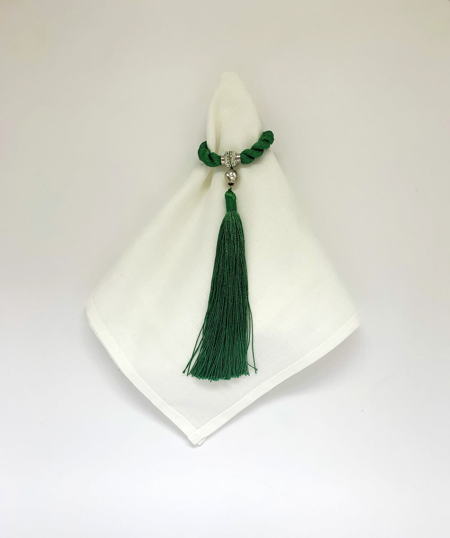 Porta Guardanapo Tassel Verde Musgo