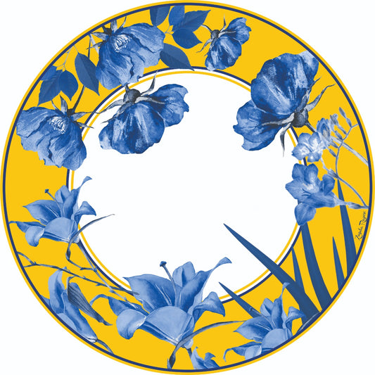 Souplat Floral Amarelo e Azul