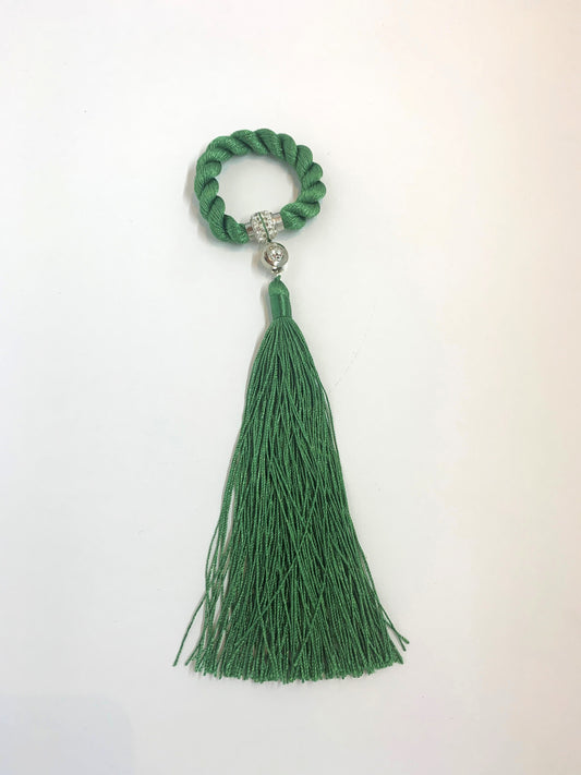 Porta Guardanapo Tassel Verde Musgo