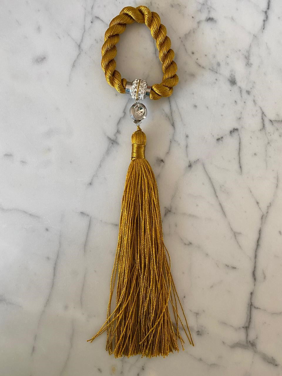 Porta Guardanapo Tassel Amarelo Ouro