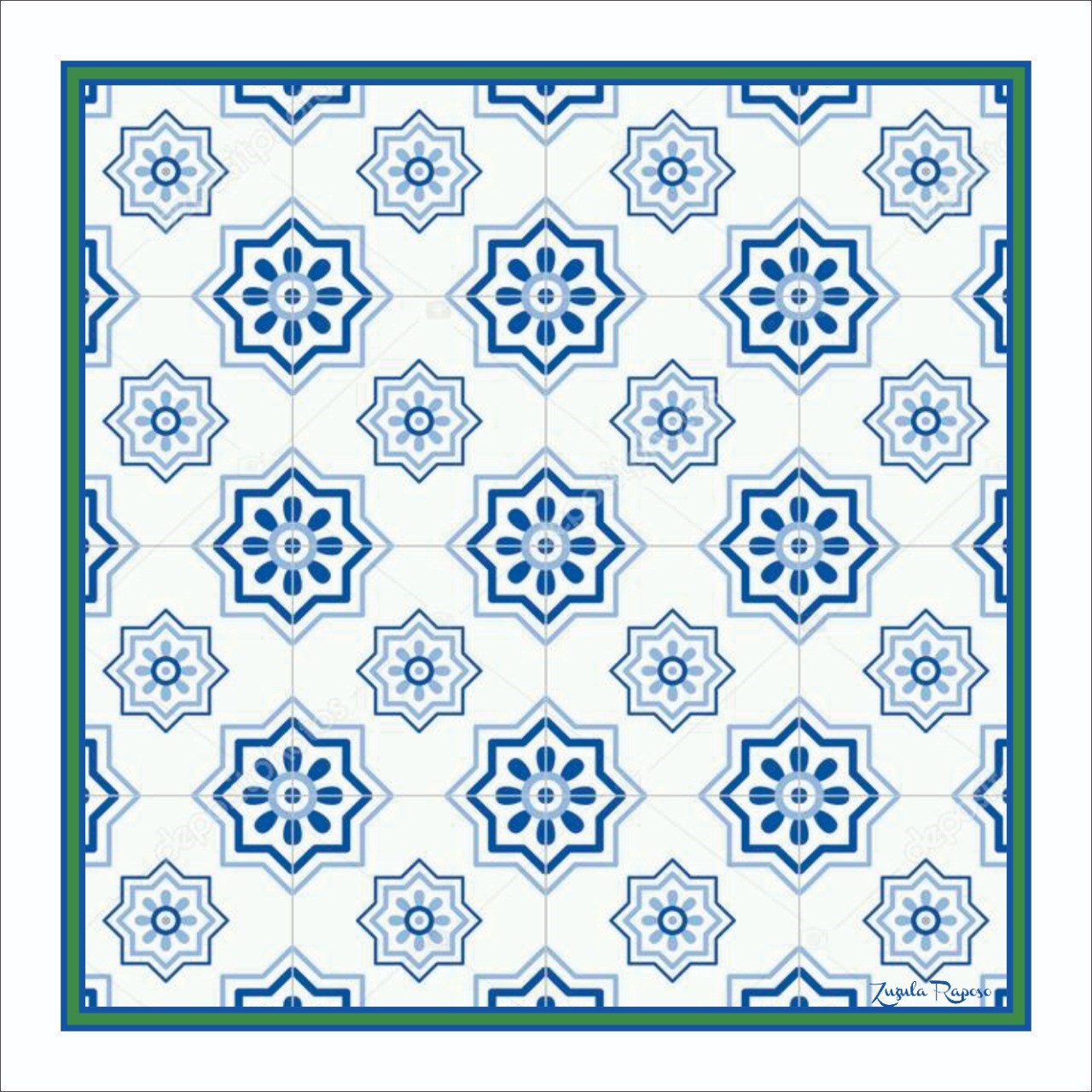 Guardanapo Azulejo Azul