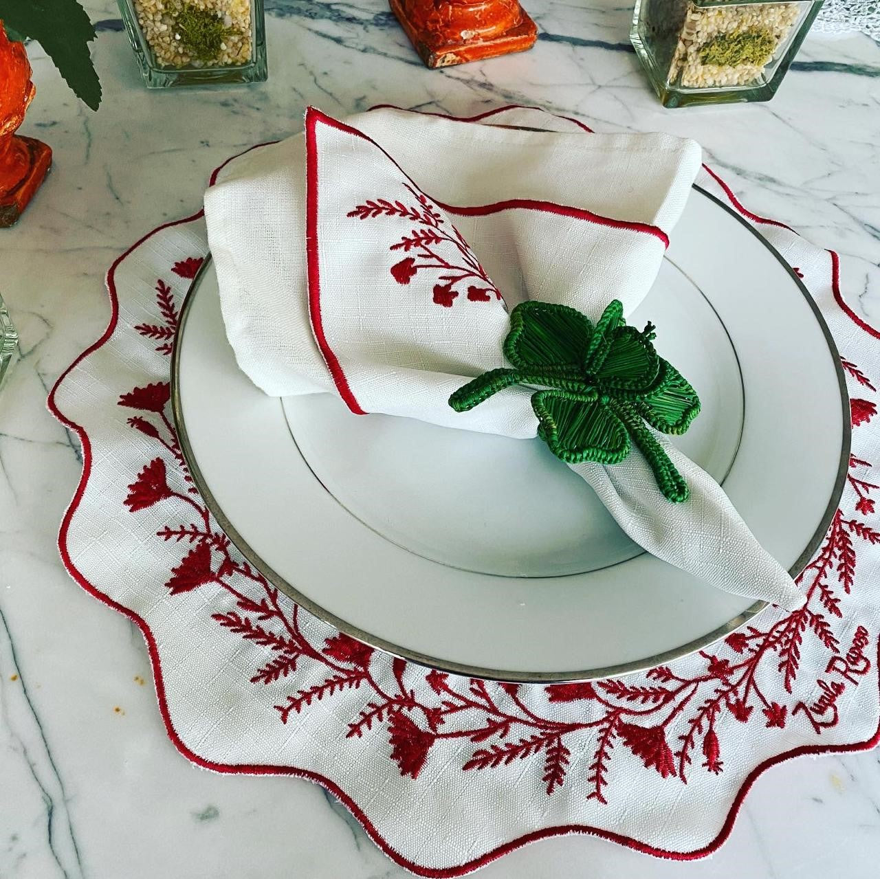 Souplat Bordado Vermelho