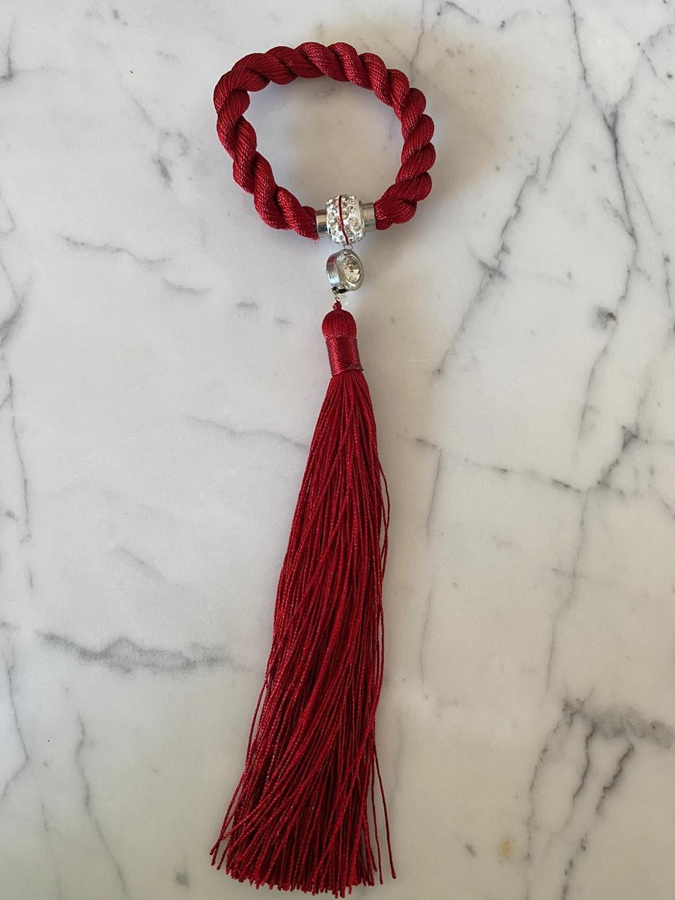 Porta Guardanapo Tassel Vermelho Marsala